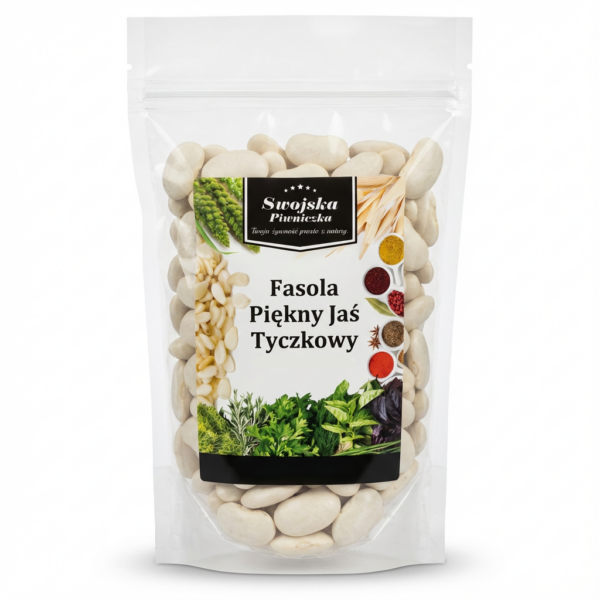 Fasola-piękny jaś tyczkowy duży 1kg Swojska Piwniczka