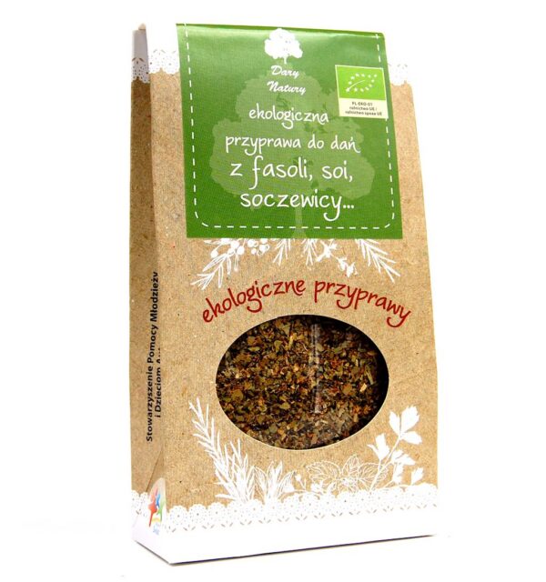 Przyprawa do dań z fasoli, soi, soczewicy EKO 30g Dary Natury