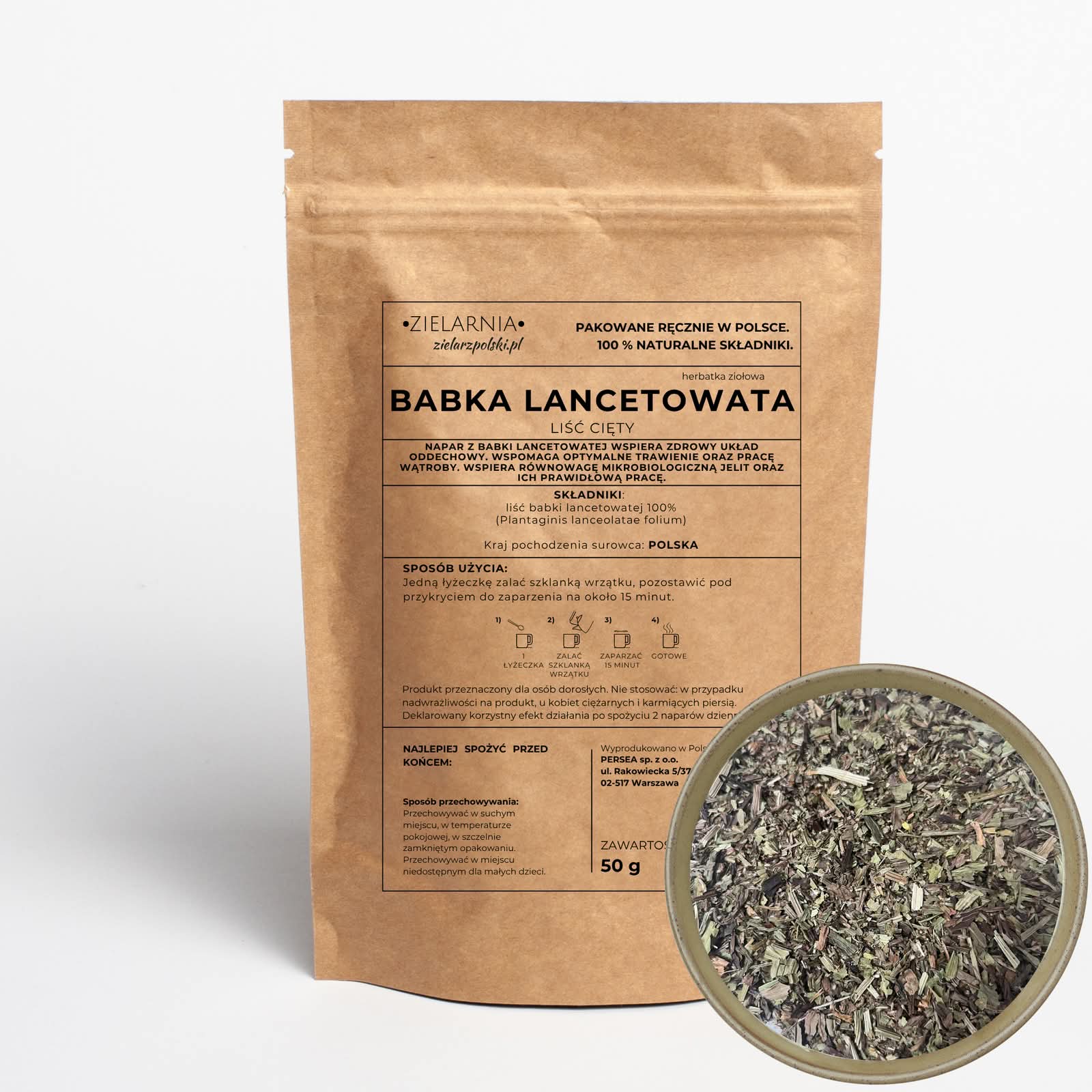 5904183437989 Babka lancetowata liść 50g Zielarz Polski - obrazek 1