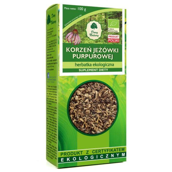 Jeżówka purpurowa korzeń suplement diety EKO 100g Dary Natury