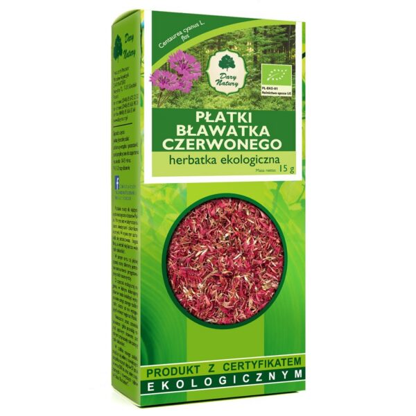 Bławatek Czerwony płatki EKO 15g Dary Natury