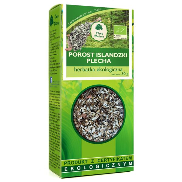 Porost islandzki plecha EKO 50g Dary Natury