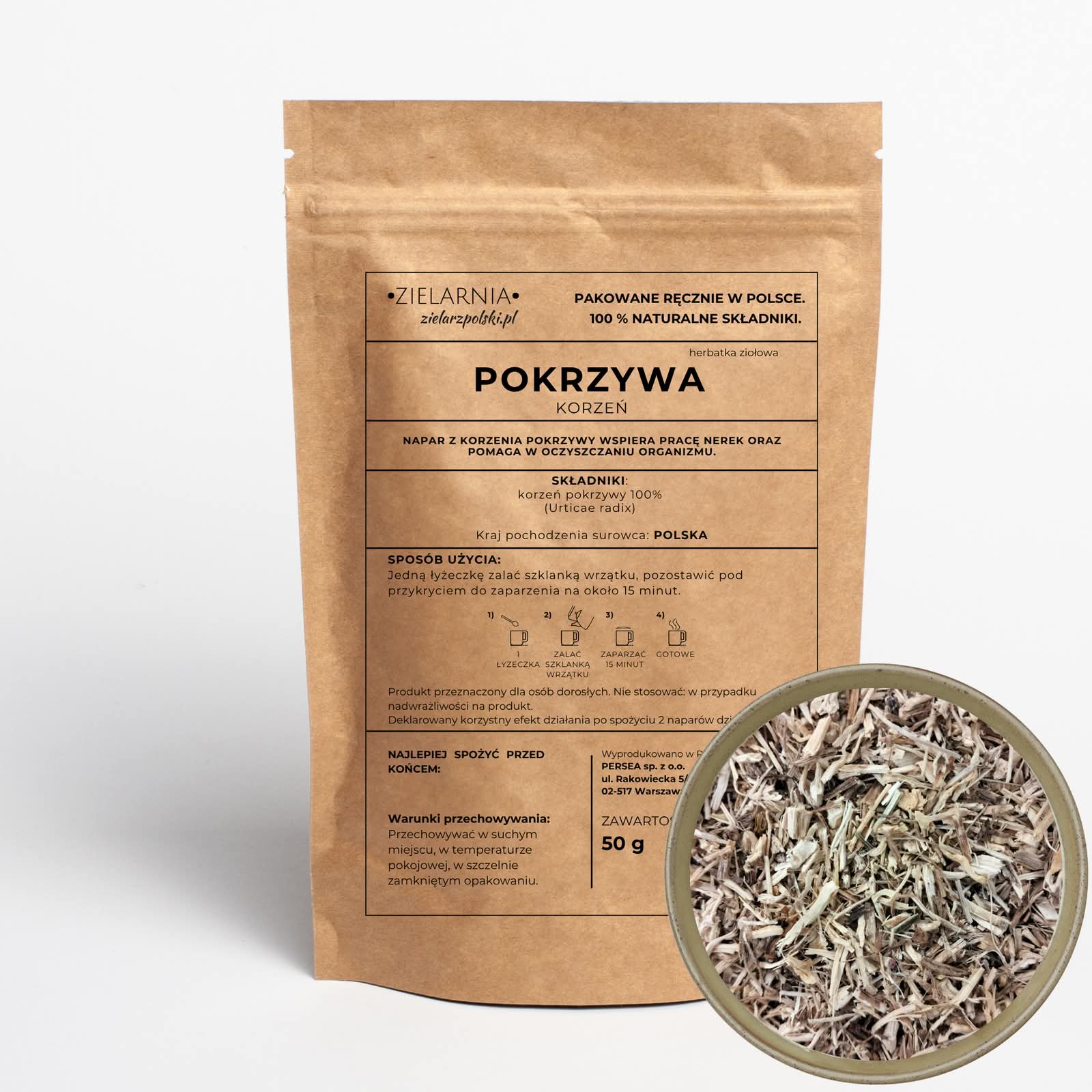 5905265582306 Pokrzywa korzeń 50g Zielarz Polski - obrazek 1