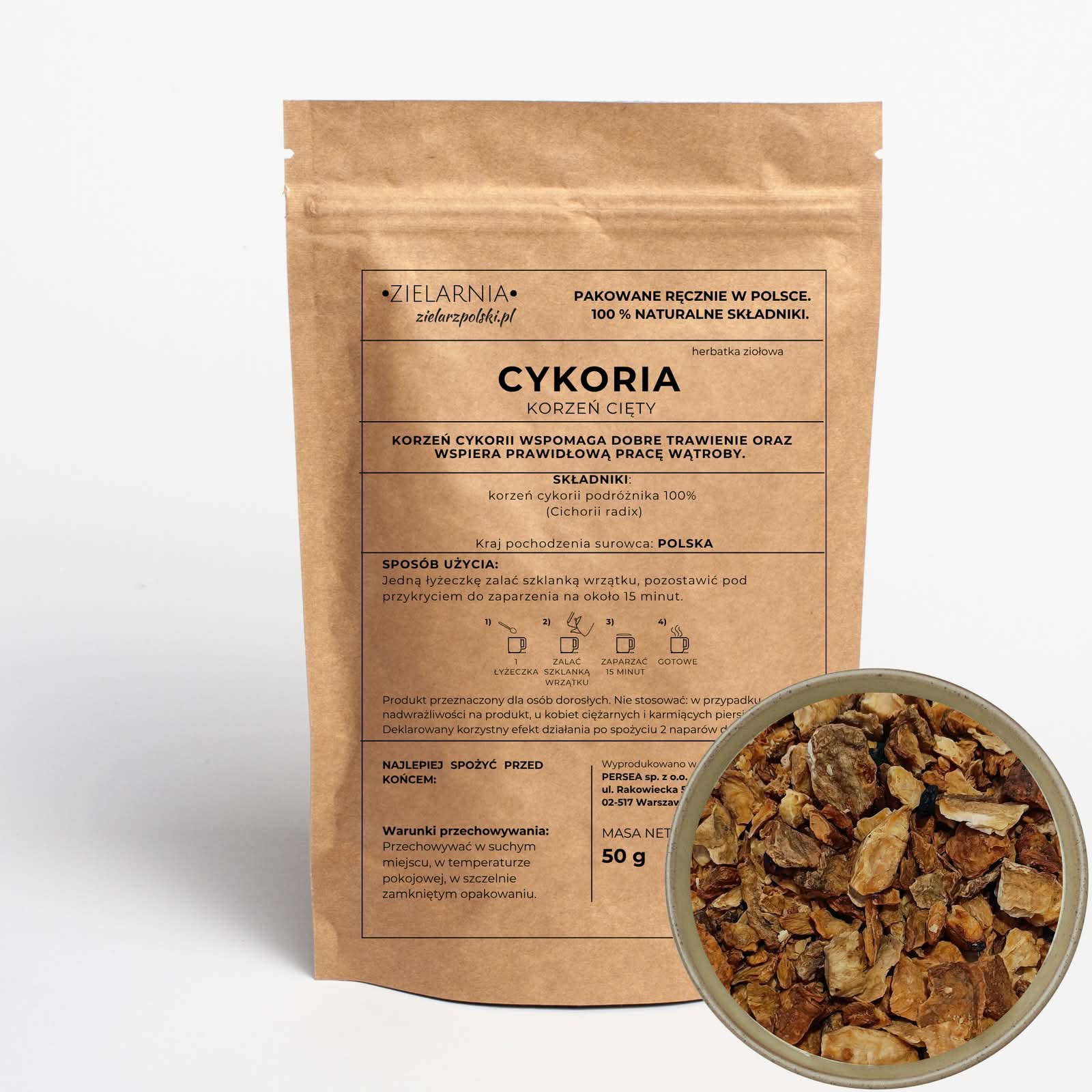 5905940370068 Cykoria podróżnik korzeń 50g Zielarz Polski - obrazek 1