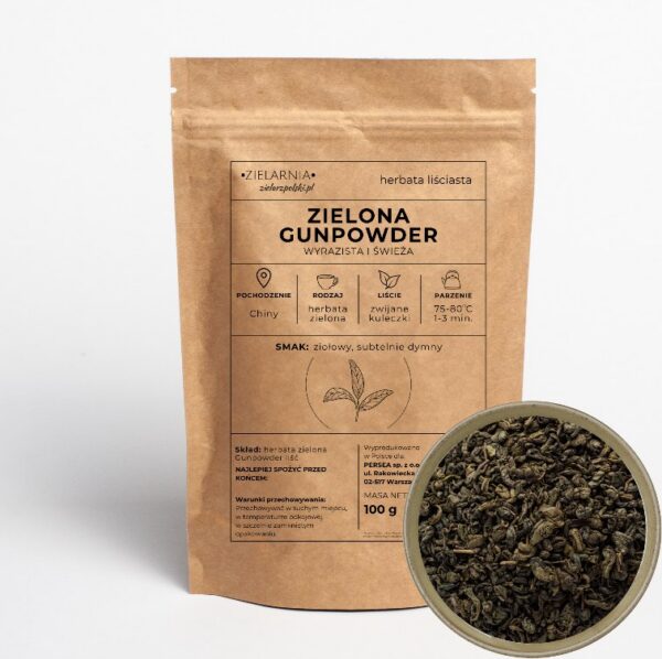 Herbata zielona Gunpowder 100g Zielarz Polski