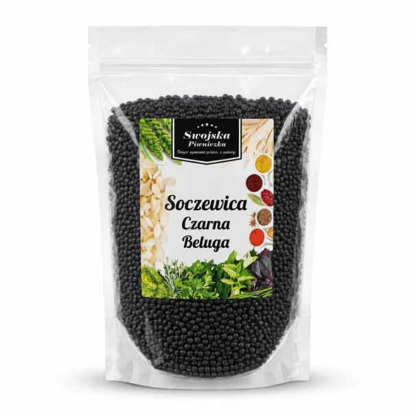 Soczewica czarna beluga 1kg Swojska Piwniczka