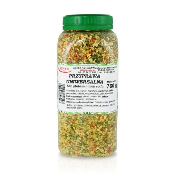 Przyprawa uniwersalna bez glutaminianu słoik 760g Agnex